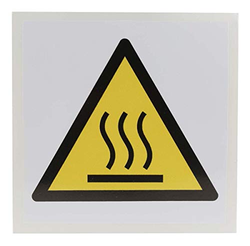 RS PRO Gefahren-Warnschild, Vinyl selbstklebend 'Gefahr durch heiße Oberflächen', 100 mm x 100mm von RS PRO