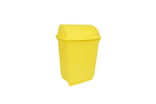 RS PRO Kunststoff Mülleimer 50L Gelb T 330mm H. 600mm B. 410mm, mit Deckel von RS PRO