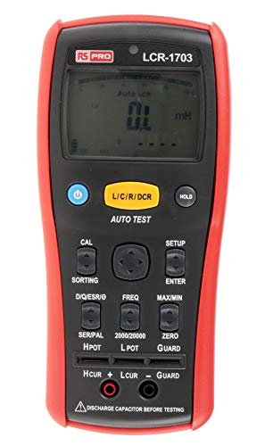 RS PRO LCR-1703 LCR-Messgerät 20mF 200 MΩ 20000H Batterie AA, Handgerät Balkendiagramm-Display mit automatischer von RS PRO