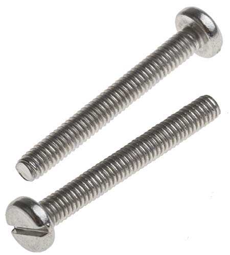 RS PRO Linsenkopf Schlitz Schrauben A2, M2.5 x 20mm Edelstahl, Packung a 100 Stück von RS PRO