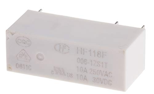 RS PRO Monostabiles Relais, Printrelais 1-poliger Wechsler 10A 6V dc Spule / 290mW von RS PRO