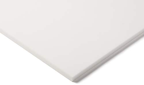 RS PRO PTFE Kunststoffplatte, Weiß, 25mm x 300mm x 600mm / 2.18 → 2.21g/cm³ bis +260°C, Voll von RS PRO