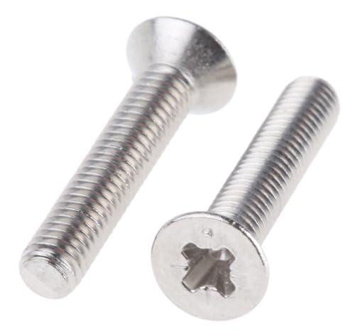 RS PRO Senkkopf Pozidriv Schrauben verzinkt, M3 x 16mm Stahl, Packung a 100 Stück von RS PRO