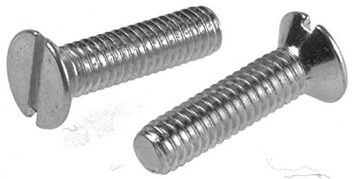 RS PRO Senkkopf Schlitz Schrauben verzinkt, M4 x 16mm Stahl, Packung a 100 Stück von RS PRO