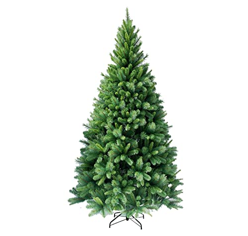 RS Trade HXT 1101 180 cm künstlicher PVC Weihnachtsbaum (Ø ca. 106 cm) mit 824 Spitzen - Schnellaufbau Klappsystem, schwer entflammbar, unechter Tannenbaum inkl. Metall Christbaum Ständer von RS Trade