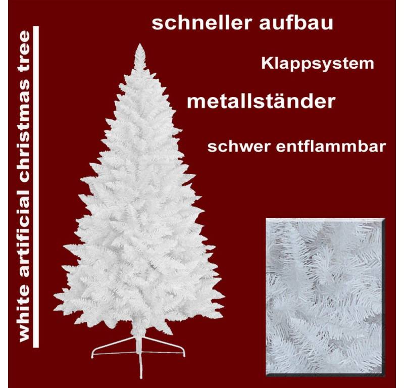 RS Trade Künstlicher Weihnachtsbaum Weihnachtsbaum „Snowflake“ PVC 1015 von RS Trade