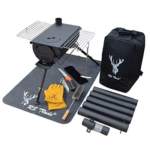 Zeltofen Thor Starter-Set Zeltheizung Holzofen Campingofen Campingkocher Zelt Kamin Ofen tragbar von RS Trade