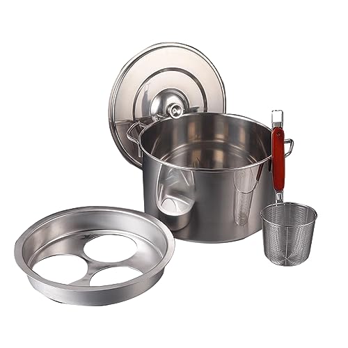 RSBFER Nudelkocher-Set aus Edelstahl mit Siebkorb – mühelos Kochen, dämpfen und abtropfen Lassen – perfekt für Nudeln, Gemüse und mehr,4 Holes von RSBFER