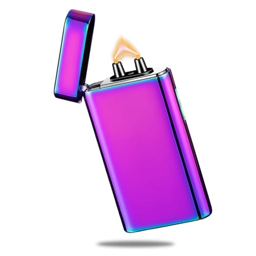 Elektrisch Lichtbogen Feuerzeug USB Aufladbar Plasma Elektro Winddicht Flamme Feuerzeuge USB C Wiederaufladbar Sturmfeuerzeug Elektrisch für Kerzen, Outdoor, Camping Küche (Farbig) von RSBYE