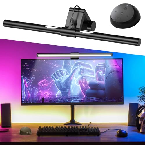 RSBYE USB Curved Computer Monitor Lampe LED Anti-Blue Light Eye Protection Desk Lamp mit automatischer Dimmung, einstellbare Farbtemperatur und Helligkeit, Home Office Screen Lamp【Upgrade PRO+】 von RSBYE