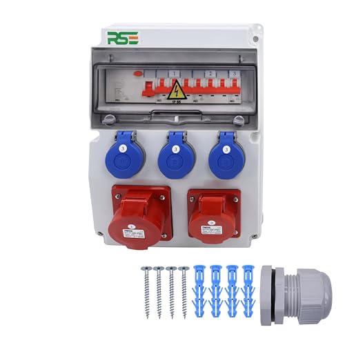BAUSTROMVERTEILER WANDVERTEILER KOMPLETT VERDRAHTET 32A 16A 230V MIT CEE DOSE ZÄHLER IP65, 9. 1x32a 1x16a 3x230 MIT LS+FI BAUSTROMVERTEILER WANDVERTEILER KOMPLETT VERDRAHTET 32A 16A 230V MIT CEE DOSE ZÄHLER IP65, 9. 1x32a 1x16a 3x230 MIT LS+FI von RSE