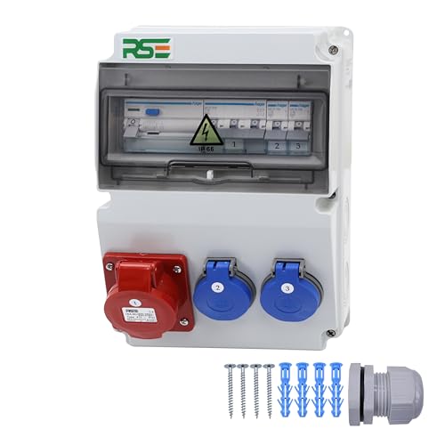 RSE BAUSTROMVERTEILER WANDVERTEILER KOMPLETT VERDRAHTET 32A 16A 230V MIT HAGER SICHERUNGEN IP65, RSE 14-16A/5P, 2x230V RSE BAUSTROMVERTEILER WANDVERTEILER KOMPLETT VERDRAHTET 32A 16A 230V MIT HAGER SICHERUNGEN IP65, RSE 14-16A/5P, 2x230V von RSE