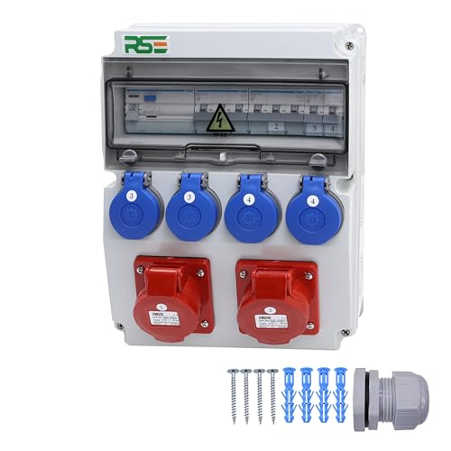 RSE BAUSTROMVERTEILER WANDVERTEILER KOMPLETT VERDRAHTET 32A 16A 230V MIT HAGER SICHERUNGEN IP65, RSE 15-2x16A/5P, 4x230V RSE BAUSTROMVERTEILER WANDVERTEILER KOMPLETT VERDRAHTET 32A 16A 230V MIT HAGER SICHERUNGEN IP65, RSE 15-2x16A/5P, 4x230V von RSE