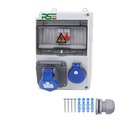 CAMPINGVERTEILER WANDVERTEILER KOMPLETT VERDRAHTET CEE 16A 230V MIT CAMPING STECKDOESE ZÄHLER IP65, 1. 1x230v + 1x Camping + LS CAMPINGVERTEILER WANDVERTEILER KOMPLETT VERDRAHTET CEE 16A 230V MIT CAMPING STECKDOESE ZÄHLER IP65, 1. 1x230v + 1x Camping + LS von RSE