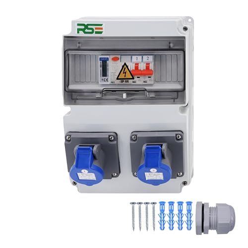 CAMPINGVERTEILER WANDVERTEILER KOMPLETT VERDRAHTET CEE 16A 230V MIT CAMPING STECKDOESE ZÄHLER IP65, 9. 2x Camping + LS+FI+Zähler CAMPINGVERTEILER WANDVERTEILER KOMPLETT VERDRAHTET CEE 16A 230V MIT CAMPING STECKDOESE ZÄHLER IP65, 9. 2x Camping + LS+FI+Zähler von RSE