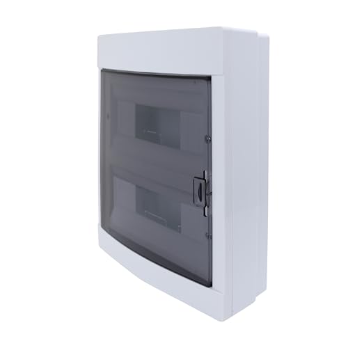 RSE Aufputz-Verteilerkasten mit Fenster IP40 IK10 2 Reihig 24 Module/PLE (Platzeinheiten) von RSE