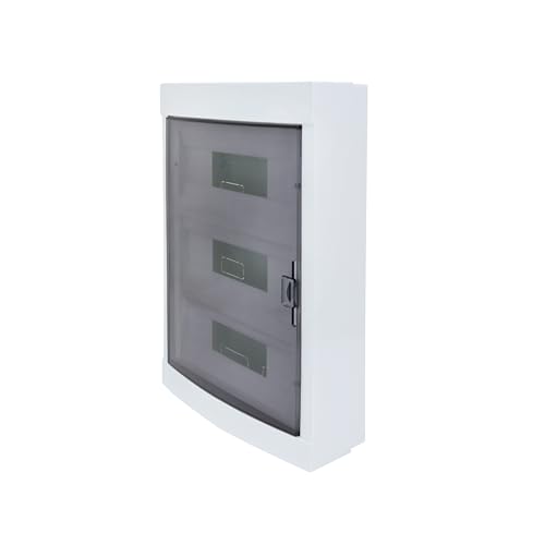 RSE Aufputz-Verteilerkasten mit Fenster IP40 IK10 3 Reihig 36 Module/PLE (Platzeinheiten) von RSE