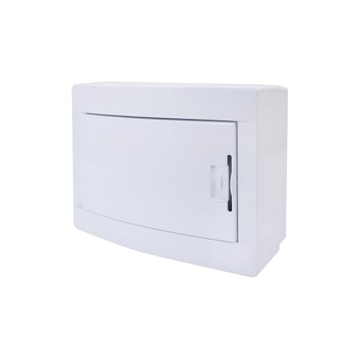 RSE Aufputz-Verteilerkasten mit weißer Tür IP40 IK10 1 Reihig 8 Module/PLE (Platzeinheiten) von RSE
