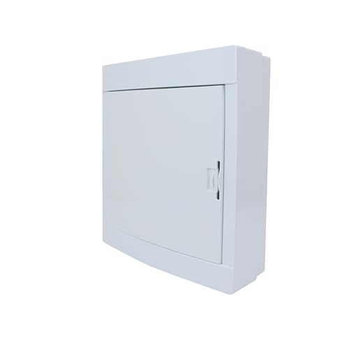 RSE Aufputz-Verteilerkasten mit weißer Tür IP40 IK10 2 Reihig 24 Module/PLE (Platzeinheiten) von RSE