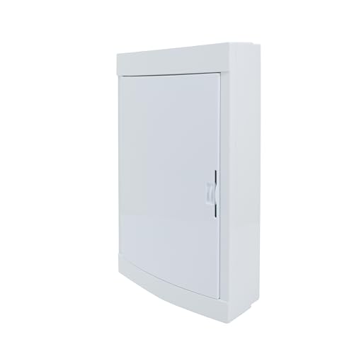 RSE Aufputz-Verteilerkasten mit weißer Tür IP40 IK10 3 Reihig 36 Module/PLE (Platzeinheiten) von RSE