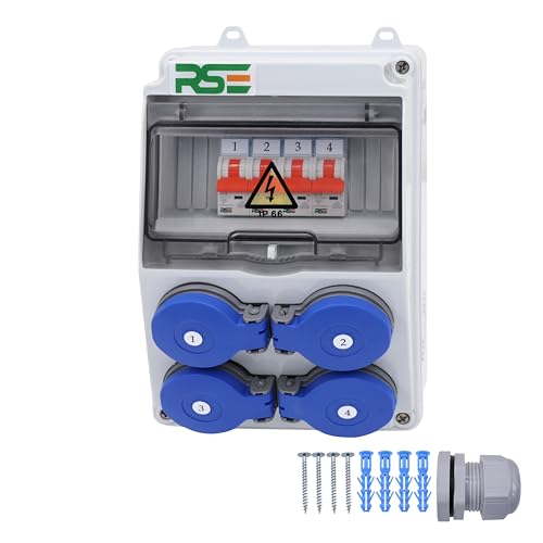RSE BAUSTROMVERTEILER WANDVERTEILER KOMPLETT VERDRAHTET 230V SCHUKO MIT ZÄHLER ZUR AUSWAHL IP65, 4. 4X 230V MIT LS RSE BAUSTROMVERTEILER WANDVERTEILER KOMPLETT VERDRAHTET 230V SCHUKO MIT ZÄHLER ZUR AUSWAHL IP65, 4. 4X 230V MIT LS von RSE