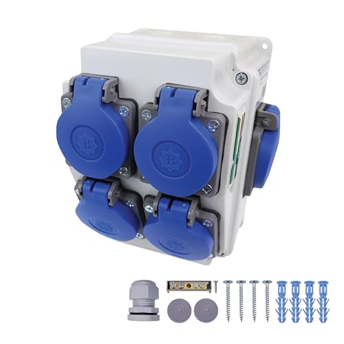 RSE RS KOMBI Baustromverteiler CEE Kraftstrom Wandverteiler Strom Verteiler, 1. RS-KOMBI 6X230V von RSE