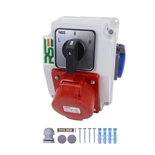 RSE RS KOMBI Baustromverteiler CEE Kraftstrom Wandverteiler Strom Verteiler, 20. RS-KOMBI 32A 5P, 1x230V, L-0-R SCHALTER 32A RSE RS KOMBI Baustromverteiler CEE Kraftstrom Wandverteiler Strom Verteiler, 20. RS-KOMBI 32A 5P, 1x230V, L-0-R SCHALTER 32A von RSE