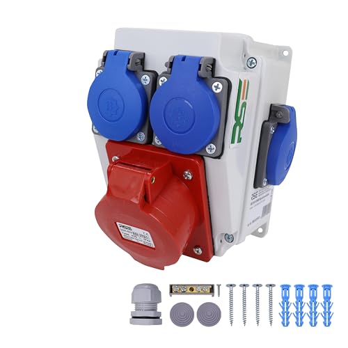 RSE RS KOMBI Baustromverteiler CEE Kraftstrom Wandverteiler Strom Verteiler, 4. RS-KOMBI 16A 5P, 4X230V RSE RS KOMBI Baustromverteiler CEE Kraftstrom Wandverteiler Strom Verteiler, 4. RS-KOMBI 16A 5P, 4X230V von RSE