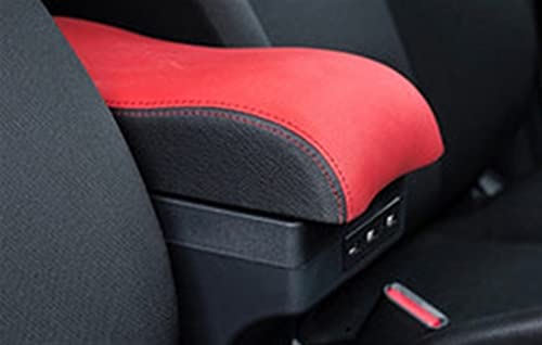 RSFIL Auto-Armlehnen Auto Armlehnenbox Für Suzuki Für Swift 2005-2023 Mittelkonsole Aufbewahrungsbox Autoinnenteile Nachrüstzubehör (Color : C Black red lid) von RSFIL