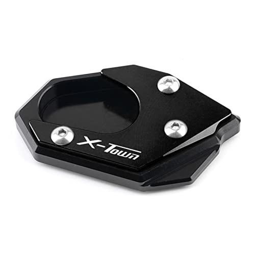 RSFIL Mobi-Unterstützung Seitenständer Verlängerung Motorrad Kickstand Pad Für KYMCO X-TOWN125i X-TOWN300i XTOWN 125 300 300i 125i Logo X-Town (Color : Black) von RSFIL