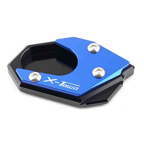 RSFIL Mobi-Unterstützung Seitenständer Verlängerung Motorrad Kickstand Pad Für KYMCO X-TOWN125i X-TOWN300i XTOWN 125 300 300i 125i Logo X-Town (Color : Blu) von RSFIL