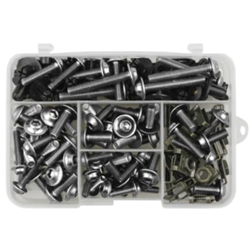 RSFIL Verbinder 190PCS Komplette Verkleidungsschrauben Schraube Für ZX6R 7R 9R 10R 12R 14R Für Versys 650(Silber) von RSFIL