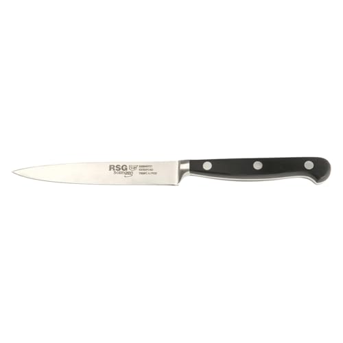 RSG Chrom-Molybdän-Vanadium-Stahl Spickmesser mit POM-Kunststoffgriff, Eisgehärtet, 120mm Klingenlänge von RSG