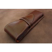 2 Stifte, Veg-Leder Füllfederhalter, Etui Aus Leder, Etui Leder, Füllfederhalter, Federmäppchen, Personalisiertes Geschenk von RSGiftStore