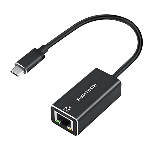 RSHTECH 2.5G USB C LAN Adapter - USB C Ethernet Adapter RJ45 2500Mbps Netzwerkadapter - kompatibel mit Smartphone, Tablet, Laptop - Aluminium RSHTECH 2.5G USB C LAN Adapter - USB C Ethernet Adapter RJ45 2500Mbps Netzwerkadapter - kompatibel mit Smartphone, Tablet, Laptop - Aluminium von RSHTECH