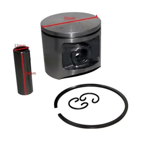 372 KOLBEN KIT 50MM FIT for 371 371K 372XP KETTENSÄGEN Zylinder SICHERUNGSRING PIN Montage 5036913-03(Single Ring Groove) von RSIGAVEK