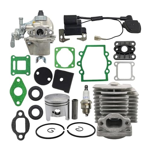 40mm Zylinderkolben Vergaser Zündspule Kit Fit for NB411 CG411 Luftfilter Element Verteiler Dichtung Öl Dichtung Set von RSIGAVEK
