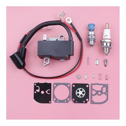 Zündspule Vergaser Reparatursatz Passend for 445 450 450E Zündkerze Dekompression Kettensäge Ersetzen Ersatzteil Zündspule Vergaser Reparatursatz Passend for 445 450 450E Zündkerze Dekompression Kettensäge Ersetzen Ersatzteil von RSIGAVEK