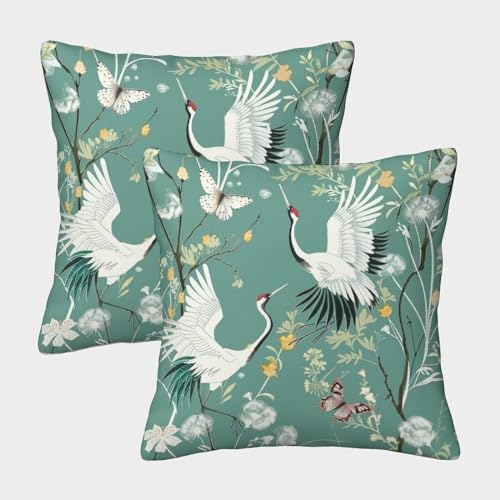 RSIUUODNF Sofakissen Kissenbezug 2er Set Dekorativer Kissenbezug Kissenbezug Quadratische Kissenhülle Waschbar Unsichtbarem Reißverschluss Für Garten Outdoor 50x50cm von RSIUUODNF