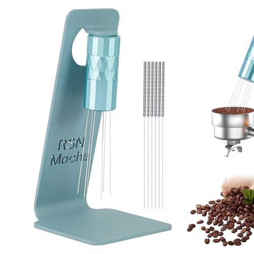 RSNMocha WDT-Werkzeug, Kaffeeverteiler aus Aluminiumlegierung, 0,25 mm dick, Edelstahl, WDT-Werkzeug, Espresso, 6 Nadeln, Kaffee-Nadelverteiler mit magnetischem Ständer (Mint Green, 0.25MM) RSNMocha WDT-Werkzeug, Kaffeeverteiler aus Aluminiumlegierung, 0,25 mm dick, Edelstahl, WDT-Werkzeug, Espresso, 6 Nadeln, Kaffee-Nadelverteiler mit magnetischem Ständer (Mint Green, 0.25MM) von RSNMocha