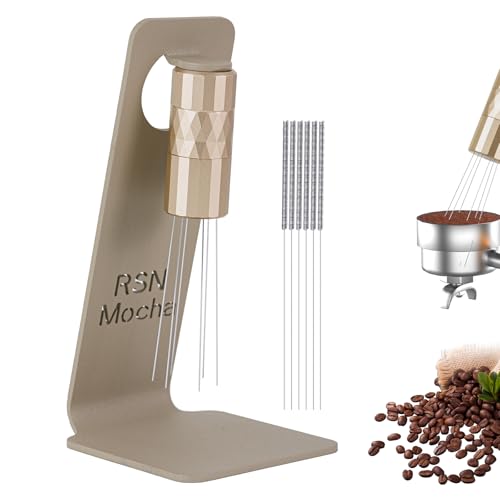 RSNMocha WDT Tool Espresso Distribution Tool, Coffee Distribution Tool with Magnetic Stand, Espresso Accessories with 6 Extra Φ0.25mm Stainless Steel Needles for Barista - Rich Gold RSNMocha WDT Tool Espresso Distribution Tool, Coffee Distribution Tool with Magnetic Stand, Espresso Accessories with 6 Extra Φ0.25mm Stainless Steel Needles for Barista - Rich Gold von RSNMocha