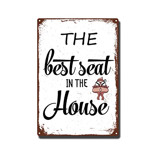 RSPYOAG Lustiges Badezimmer-Blechschild, Vintage, "The Best Seat in The House", Metall-Blechschild, Wanddekoration, Zuhause, Toilette, Badezimmer, Retro-Wanddekoration, 20,3 x 30,5 cm RSPYOAG Lustiges Badezimmer-Blechschild, Vintage, "The Best Seat in The House", Metall-Blechschild, Wanddekoration, Zuhause, Toilette, Badezimmer, Retro-Wanddekoration, 20,3 x 30,5 cm von RSPYOAG