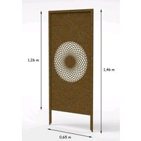 Sichtschutztafel | Gartendeko Sichtschutz Spiralring Rosttafel von RSProductdesign