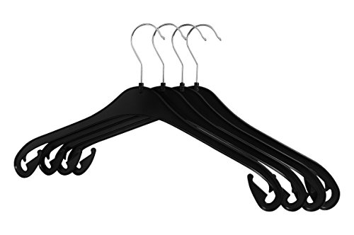 RSR Hangers Kleiderbügel NA 43 Kunststoff 50 Stück Hemdenbügel Blusenbügel Kunststoff Schwarz 360° drehbarer Haken Schneller Versand von RSR Hangers