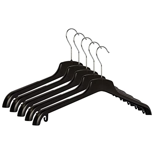 20 x Kleiderbügel Kunststoff CMG 47 cm Schwarz Anti-Rutsch Jackenbügel Hemden Trikots Mäntel Wintermode von RSR Hangers