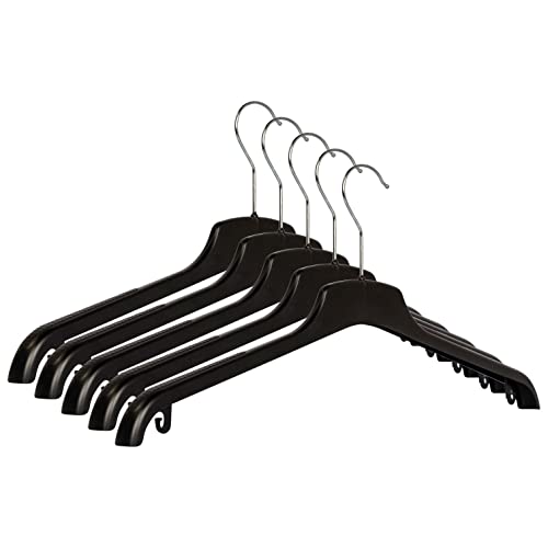 RSR Hangers 20 x Kleiderbügel Kunststoff CMG 47 cm Schwarz Anti-Rutsch Jackenbügel Hemden Trikots Mäntel Wintermode von RSR Hangers