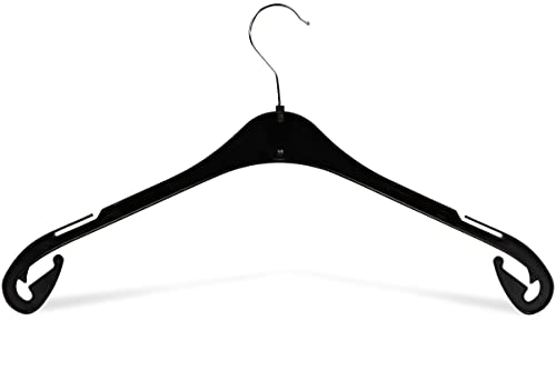 Kleiderbügel Kunststoff NA T 38 cm Hemdenbügel Blusenbügel Schwarz Platzspar (100 Stück) von RSR Hangers