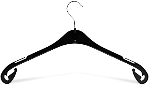 Kleiderbügel Kunststoff NA T 38 cm Hemdenbügel Blusenbügel Schwarz Platzspar (50 Stück) von RSR Hangers