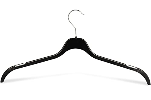 RSR Hangers Kleiderbügel 20 Stück hochwertigem Kunststoff 43 cm | Hemdenbügel | Blusenbügel | 360° drehbarer Haken | platzsparend | Anti-Rutsch | Schwarz von RSR Hangers
