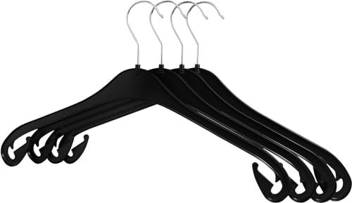 RSR Hangers Kleiderbügel NA 47 cm - 200 Stück aus Kunststoff Hemdenbügel 360° drehbarer Haken Blusenbügel Kunststoff Schwarz schneller Versand von RSR Hangers